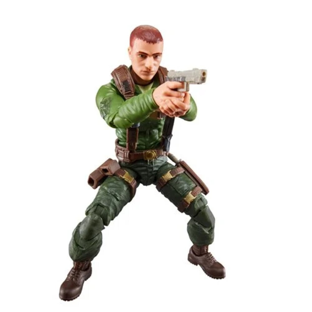 Hasbro G.I. Joe Classified Series 6-inch Trooper action figure in green uniform aiming pistol in dynamic pose