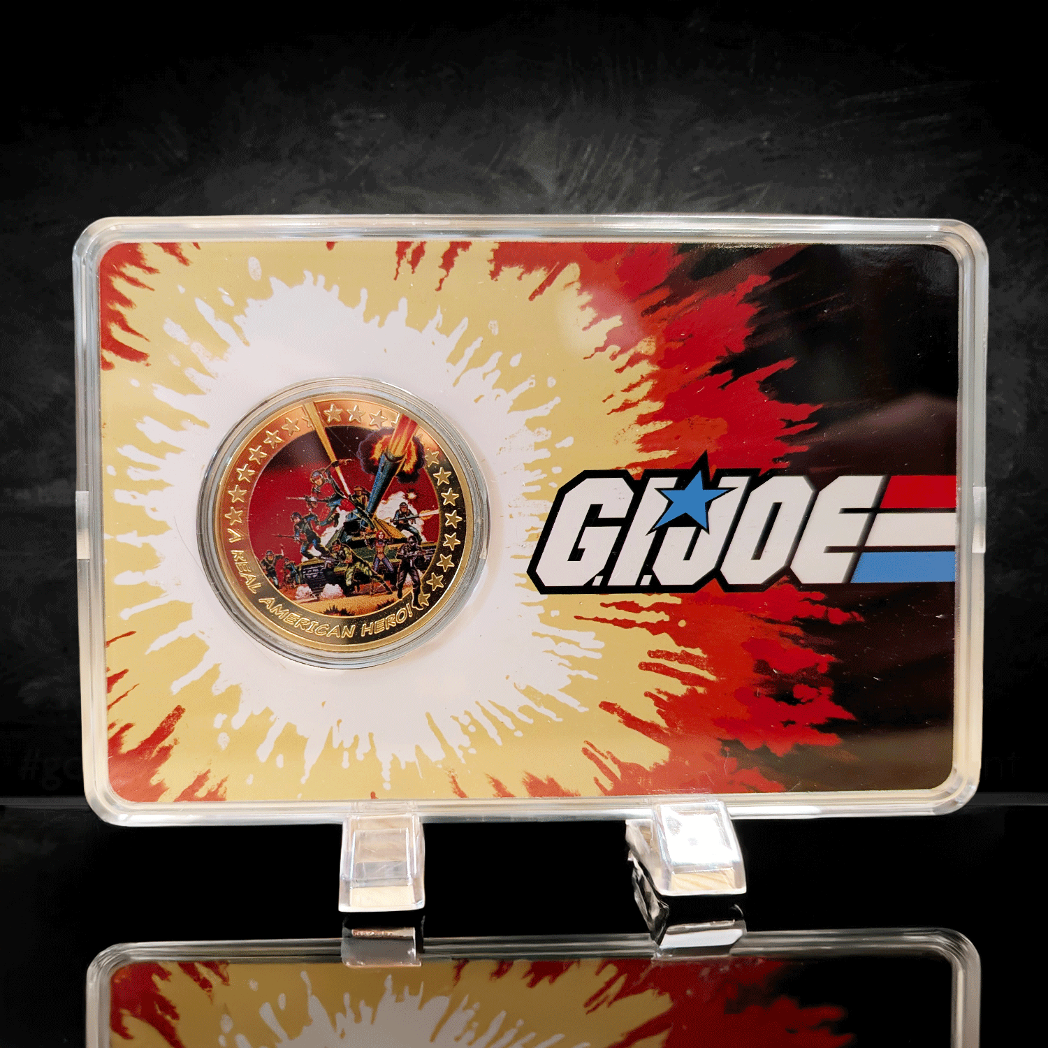 Fanattik G.I. Joe 60th Anniversary limited edition 24k gold plated commemorative coin in display case