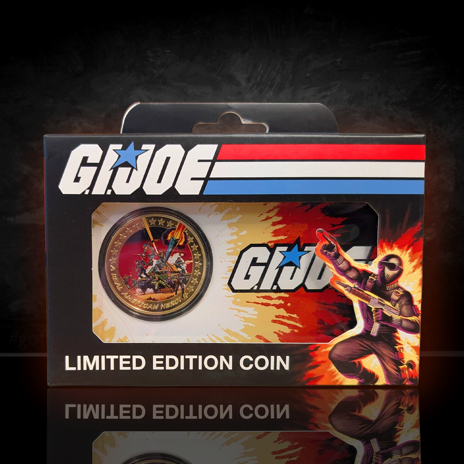 Fanattik G.I. Joe 60th Anniversary limited edition 24k gold plated coin in branded display box