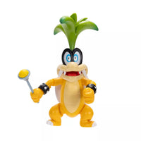 Super Mario Wave 49 - Iggy with Magic Wand 4" Action Figure Collectible by Jakks with green hair and yellow shell