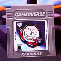 Kaboodle Pin – Gameoverse Glitch Productions Enamel Collectible new loose enamel pin on retro game cartridge card by Glitch