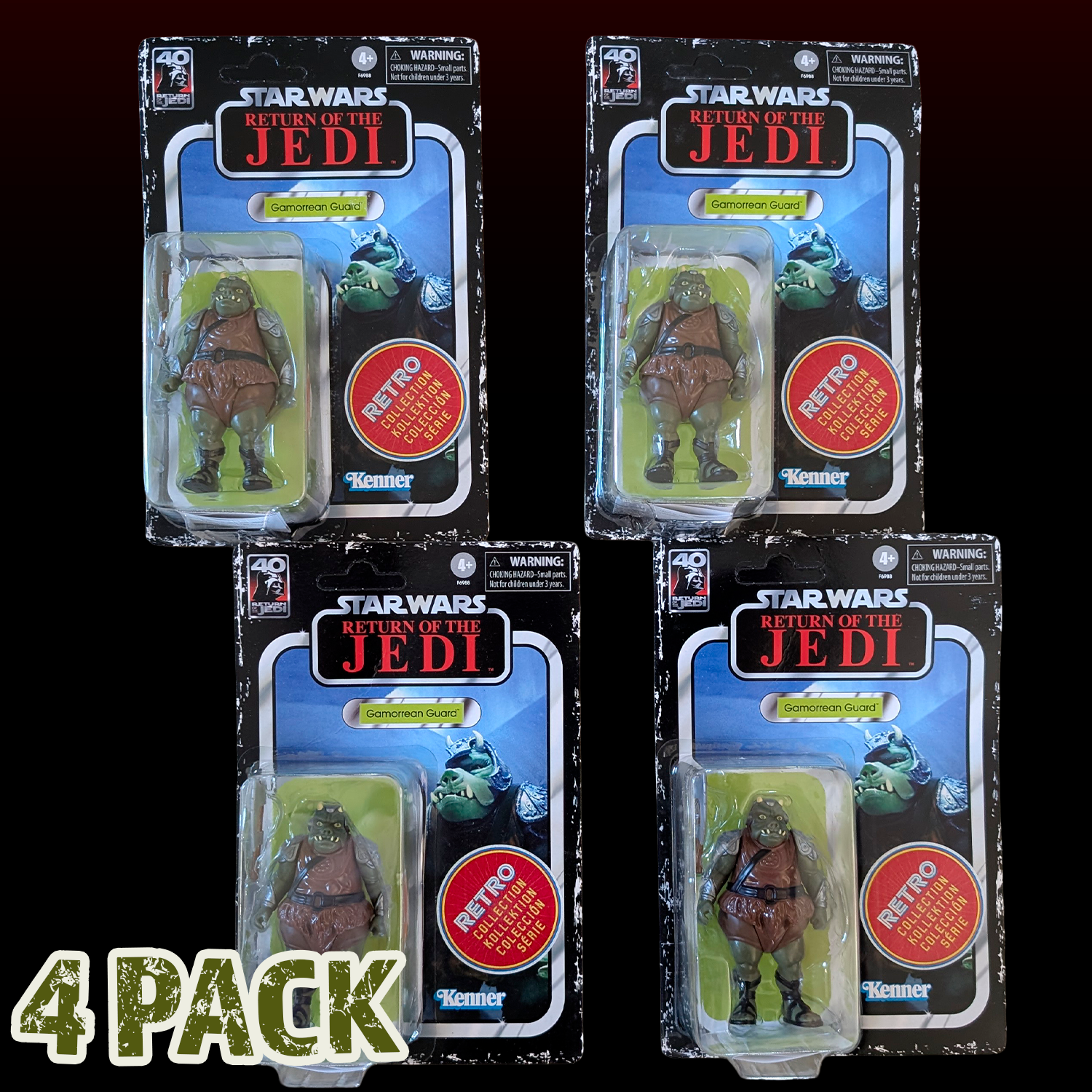 Kenner Star Wars Return of the Jedi Gamorrean Guard action figures 4 pack bundle retro collection