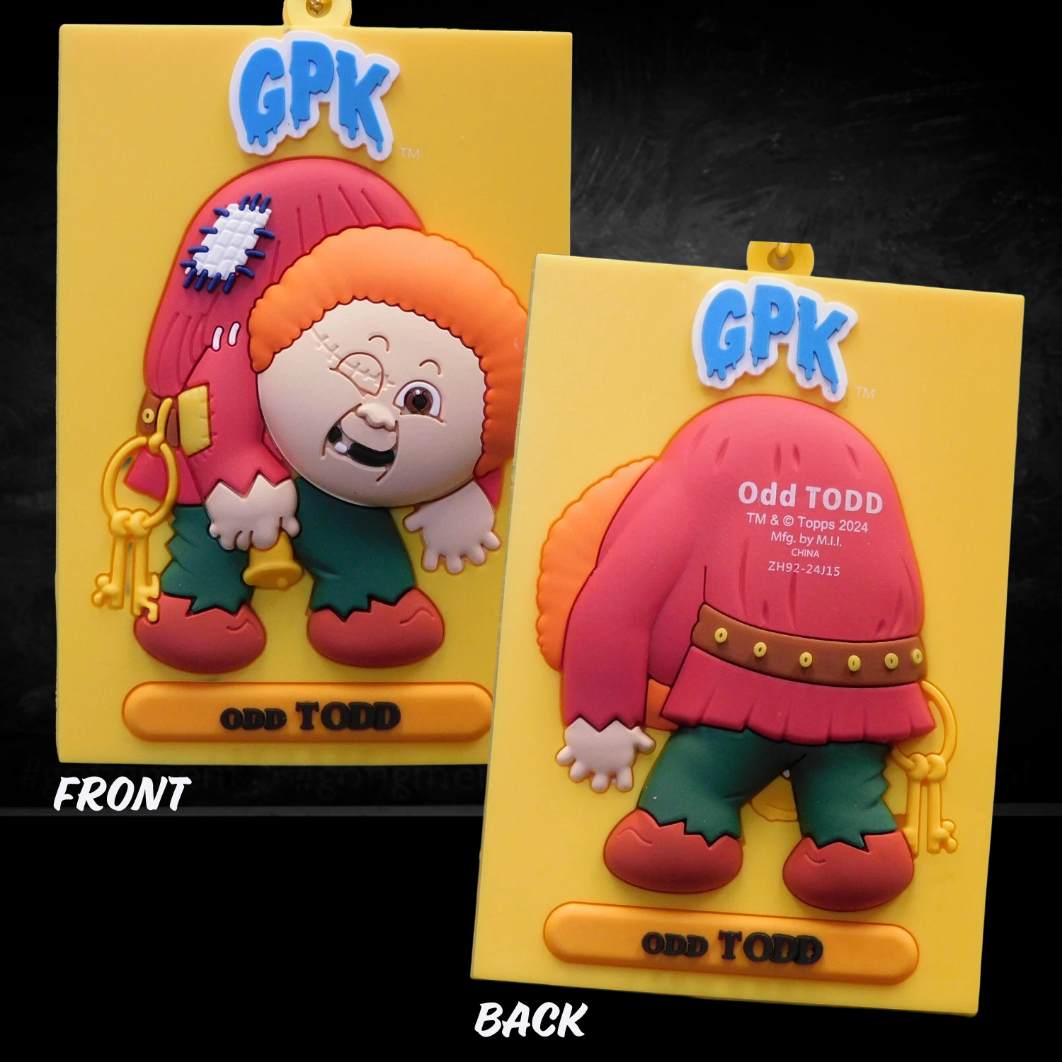 Garbage Pail Kids Series 4 3D Figural Foam Bag Clip Monogram U-Pick Your Choice by Go Figment featuring Odd Todd character design