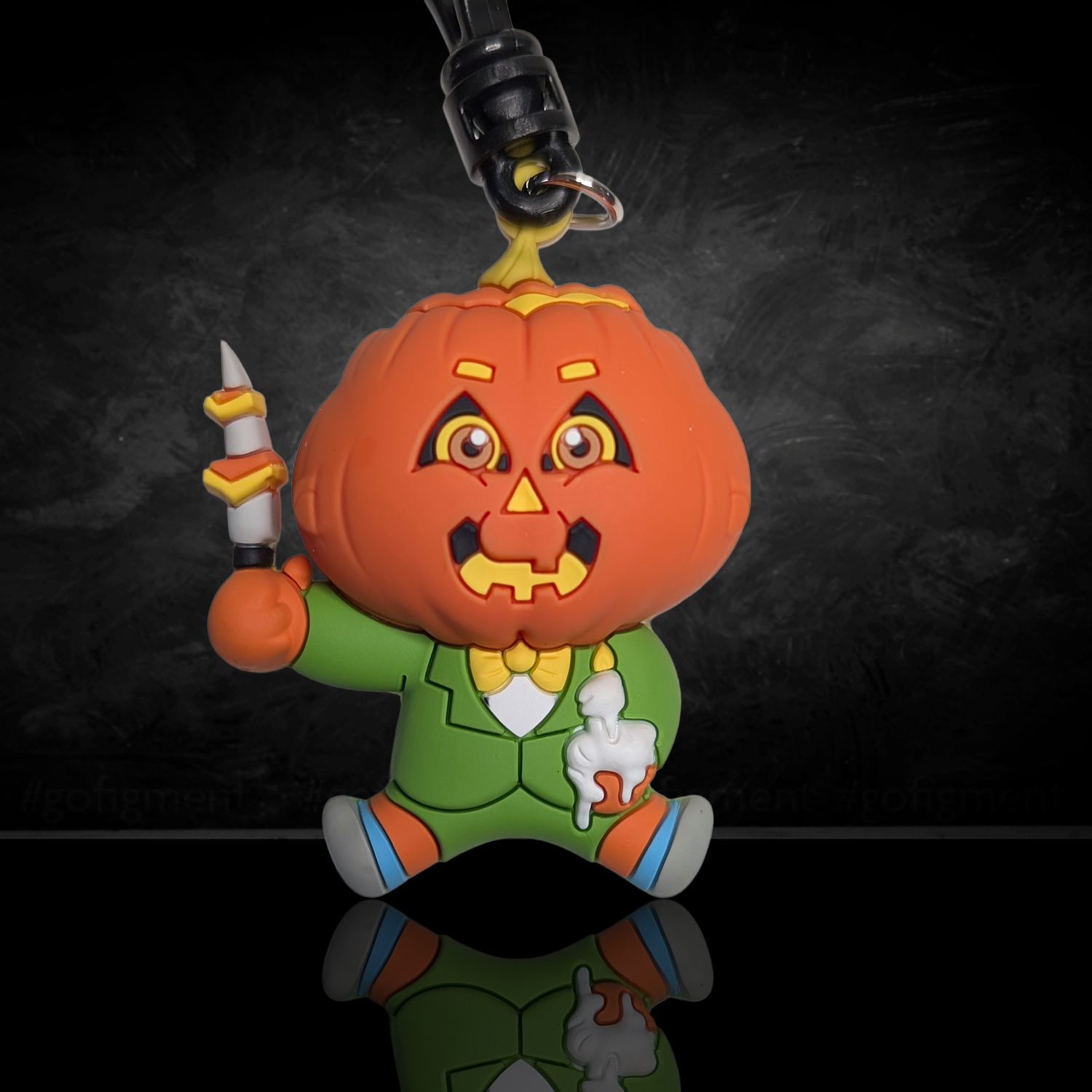 Garbage Pail Kids Series 4 3D Figural Foam Bag Clip Monogram U-Pick Your Choice by Go Figment with pumpkin head character design