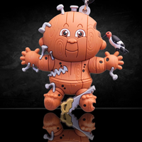 Garbage Pail Kids Series 4 3D Figural Foam Bag Clip Monogram U-Pick Your Choice featuring wood-textured character with bird and saw by Go Figment