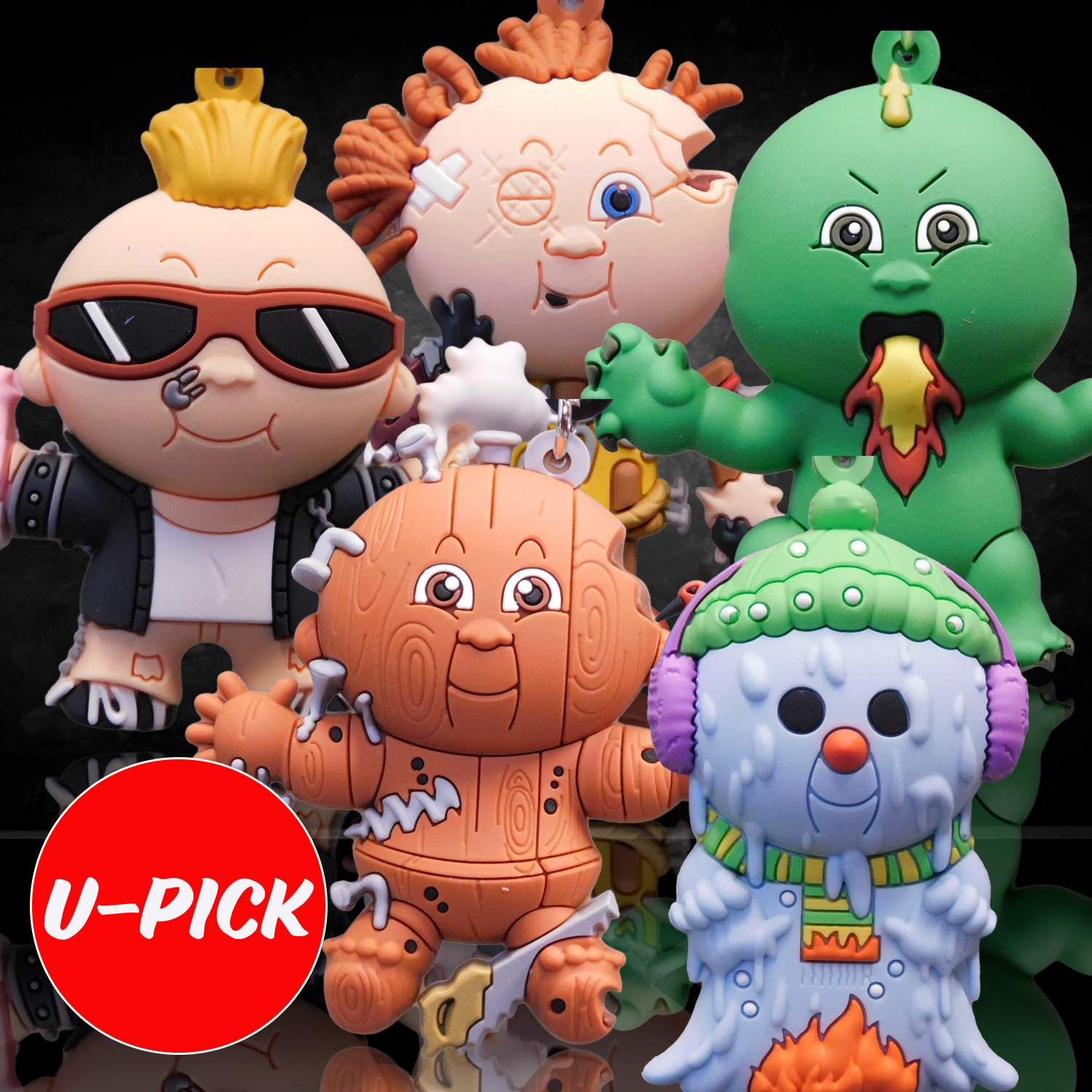 Garbage Pail Kids Series 4 3D Figural Foam Bag Clip Monogram U-Pick Your Choice by Go Figment collectible clips