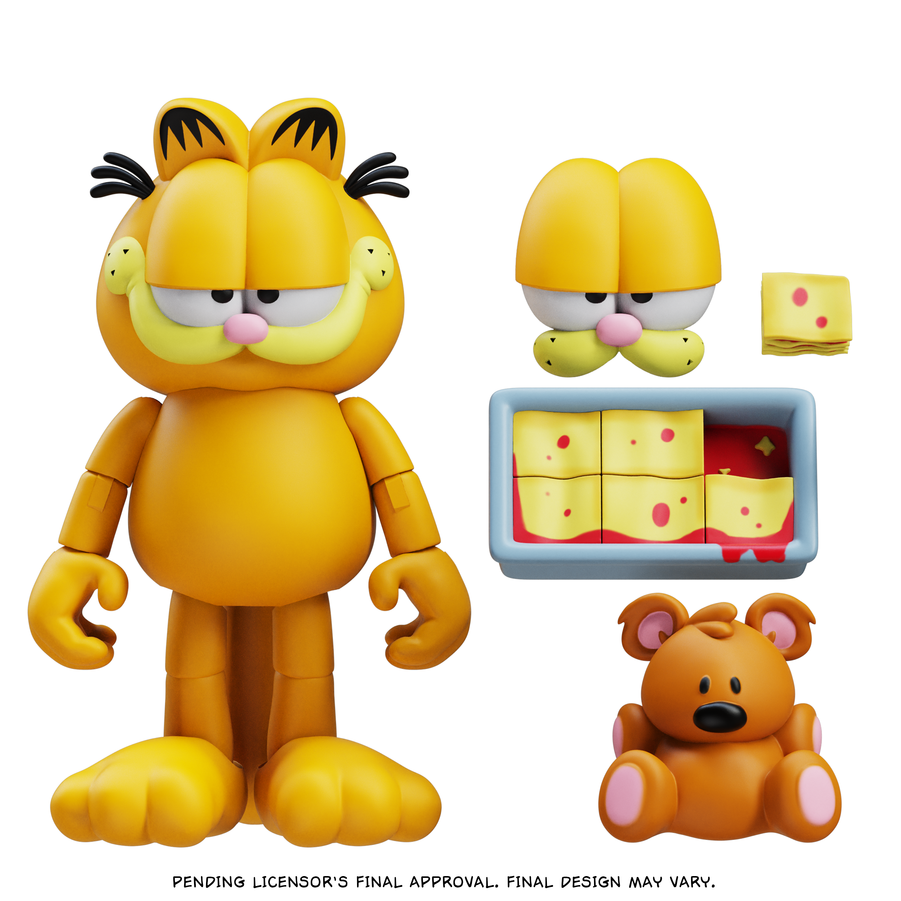 Garfield Action Figure - 25 Points of Articulation with Lasagna & Pooky - Classic Comic Cat Collectible by Boss Fight Studio Llc new in box