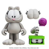 Garfield Wave 1 Nermal Action Figure - 17 Points of Articulation with Yarn & Mail Box - Adorable Kitten Collectible by Boss Fight Studio Llc