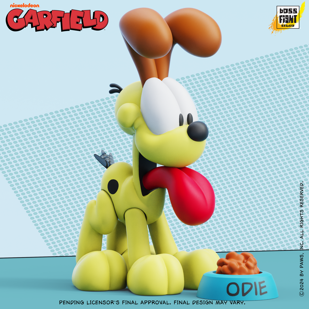 Garfield Wave 1 Odie Action Figure - 17 Points of Articulation with Accessories - Classic Comic Dog Collectible by Boss Fight Studio Llc