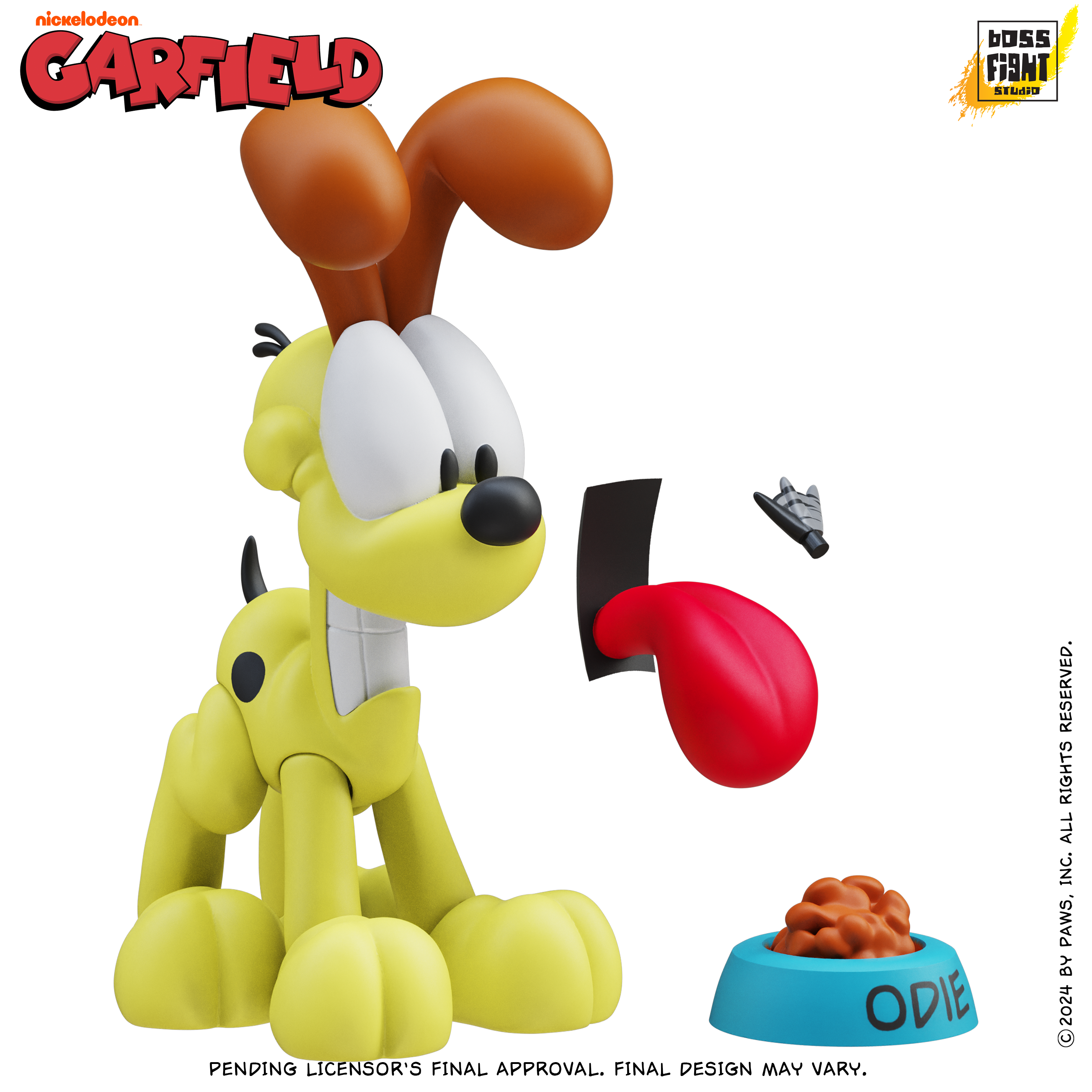 Garfield Wave 1 Odie Action Figure - 17 Points of Articulation with Accessories - Classic Comic Dog Collectible by Boss Fight Studio Llc new in box