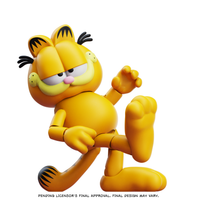 Garfield Action Figure - 25 Points of Articulation with Lasagna & Pooky - Classic Comic Cat Collectible by Boss Fight Studio Llc in playful pose