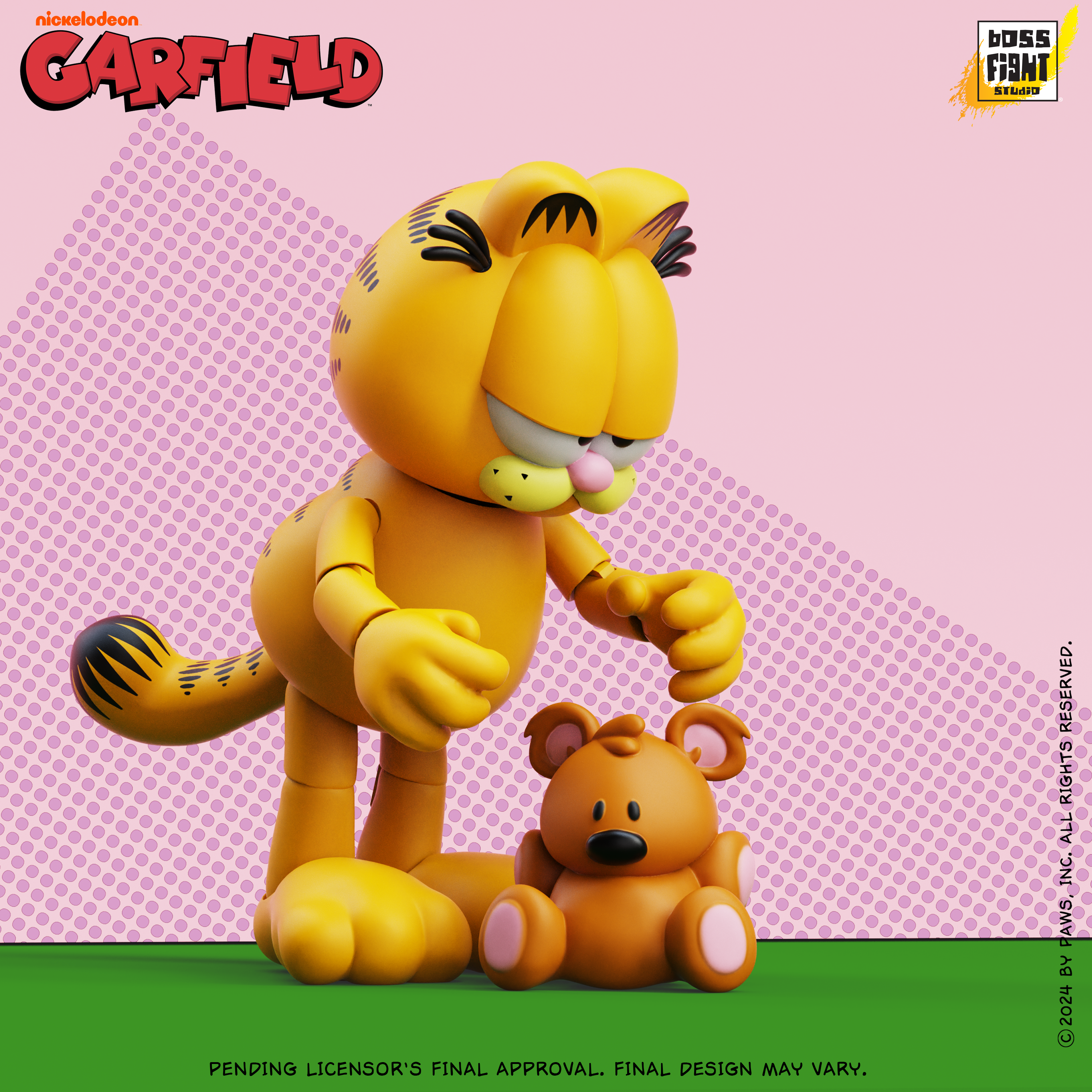 Garfield Action Figure - 25 Points of Articulation with Lasagna & Pooky - Classic Comic Cat Collectible by Boss Fight Studio Llc new in box