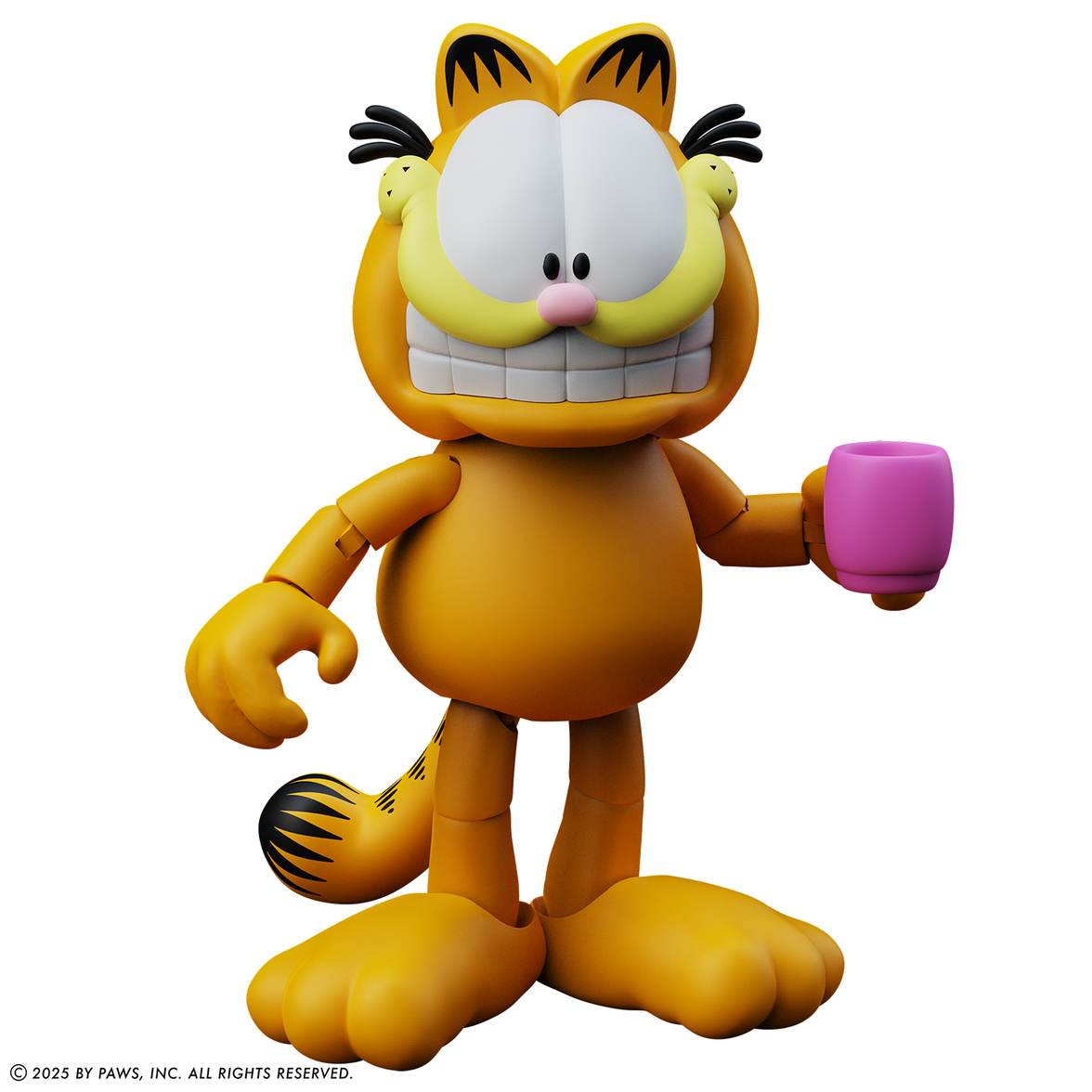 Garfield Wave 2 Garfield Version 2 Action Figure - 25 Points of Articulation with Interchangeable Heads & Accessories by Boss Fight Studio Llc new in box