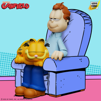 Jon Arbuckle Garfield Wave 2 Deluxe Action Figure - 24 Points of Articulation with Swappable Eyes & Accessories by Boss Fight Studio Llc