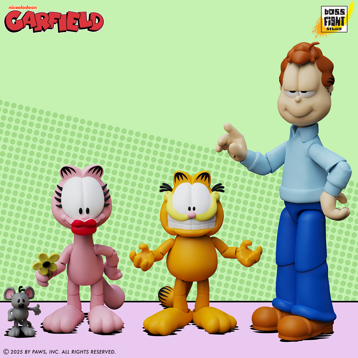 Jon Arbuckle Garfield Wave 2 Deluxe Action Figure - 24 Points of Articulation with Swappable Eyes & Accessories by Boss Fight Studio Llc