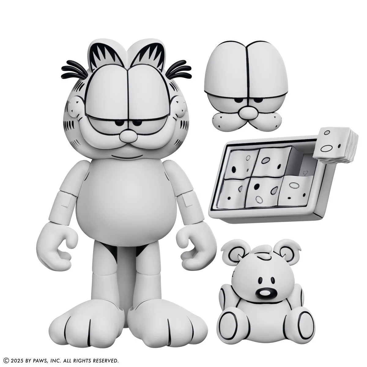 Garfield Black and White Daily Comic Strip Action Figure - Entertainment Earth Exclusive by Boss Fight Studio Llc with accessories new in box