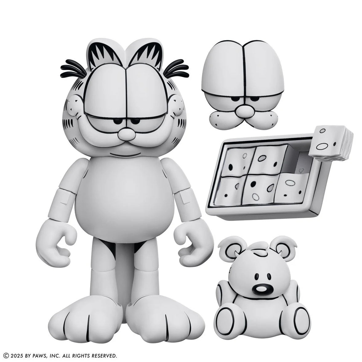 Garfield Black and White Daily Comic Strip Action Figure - Entertainment Earth Exclusive by Boss Fight Studio Llc with accessories new in box