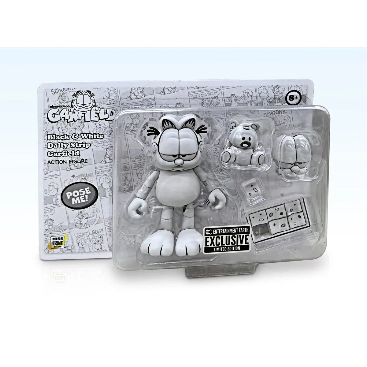 Garfield Black and White Daily Comic Strip Action Figure - Entertainment Earth Exclusive by Boss Fight Studio Llc new in box