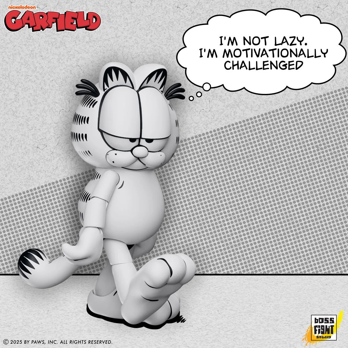 Garfield Black and White Daily Comic Strip Action Figure - Entertainment Earth Exclusive by Boss Fight Studio Llc new in box