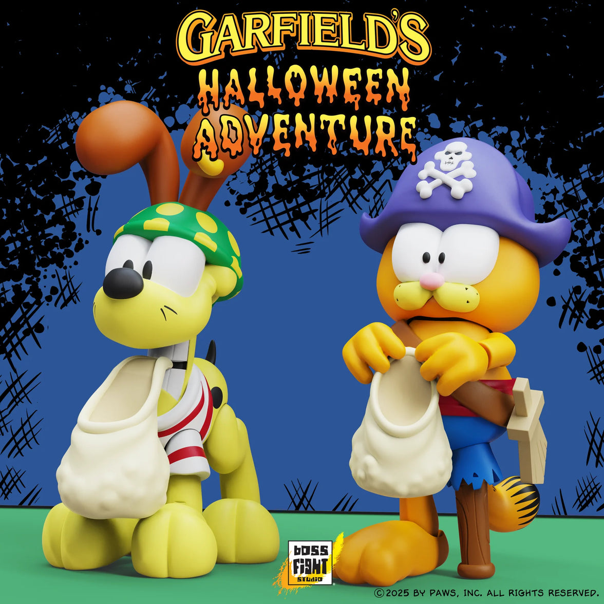 Garfield and Odie (Pirate Version) 4 Inch Action Figure 2-Pack by Boss Fight Studio