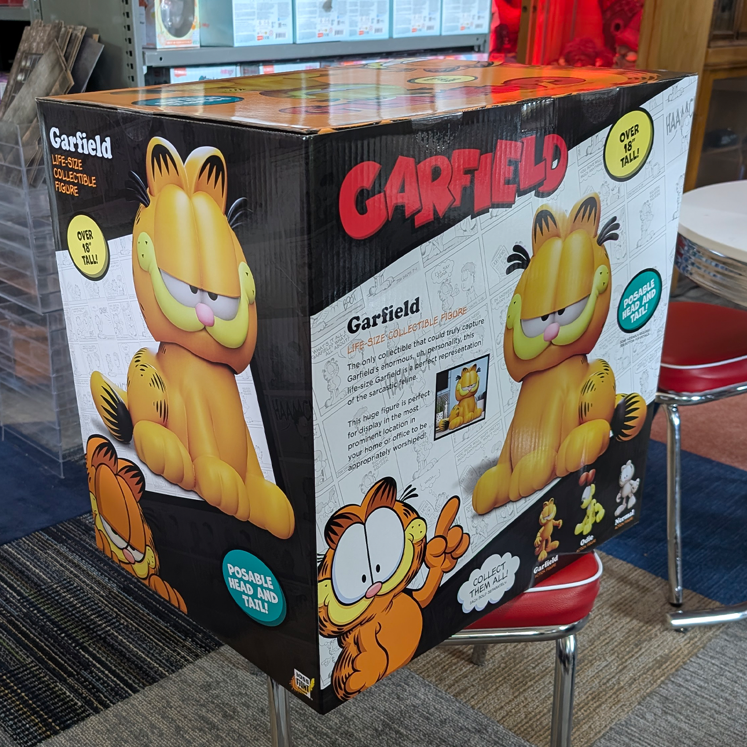 Garfield Full Scale Figure 1:1 Life Size Gigantic 20" tall by Boss Fight Studio Llc