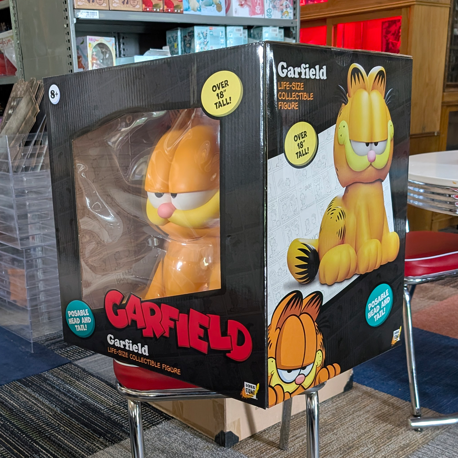 Garfield Full Scale Figure 1:1 Life Size Gigantic 20" tall boxed collectible figure