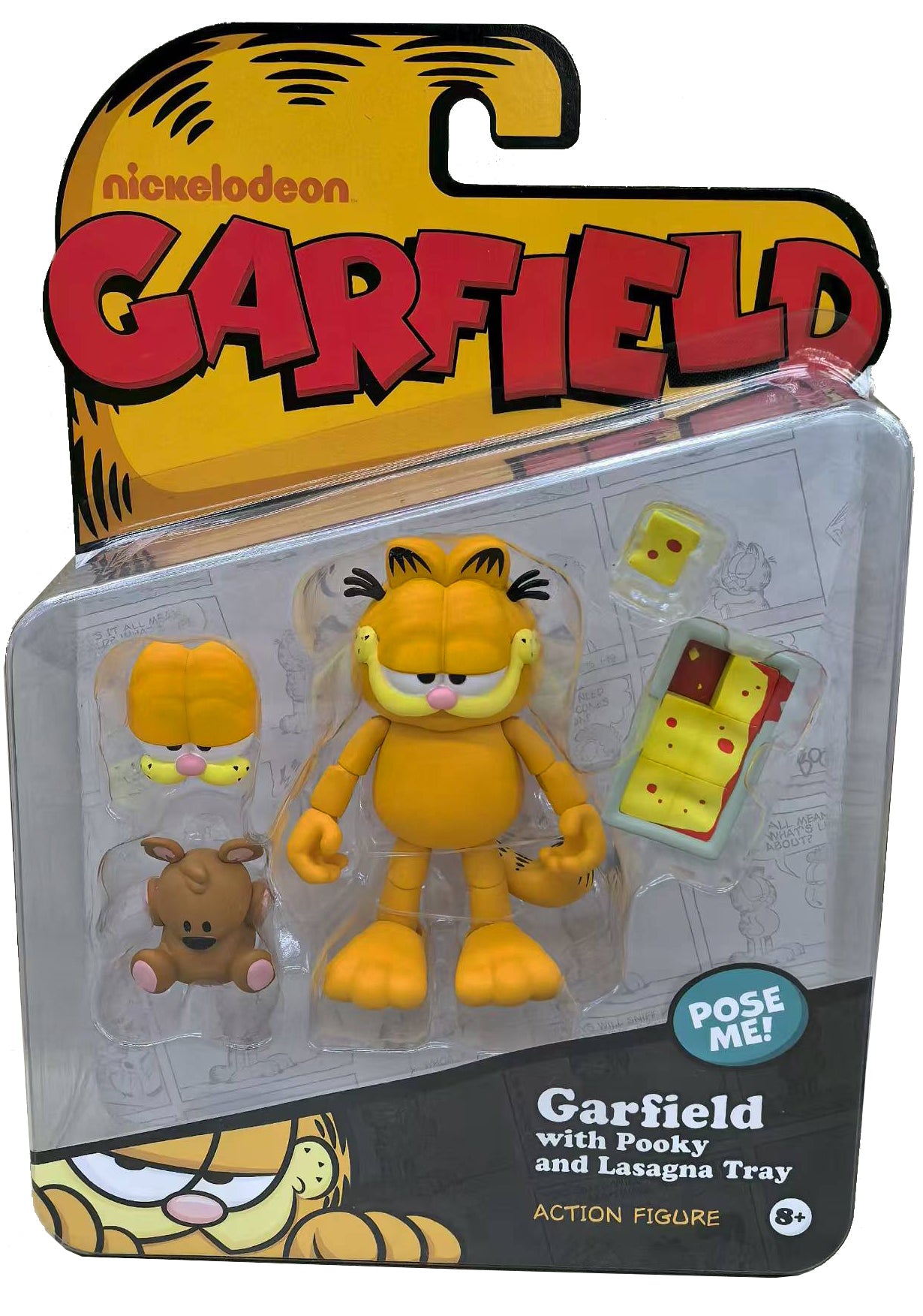 Garfield Action Figure - 25 Points of Articulation with Lasagna & Pooky - Classic Comic Cat Collectible by Boss Fight Studio Llc