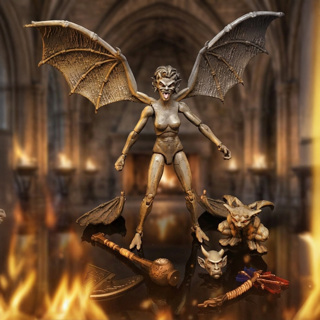 Gargoyle - Vitruvian H.A.C.K.S. Action Figure Castle Faerie by Boss Fight Studio Llc new in box collectible with weapons and accessories