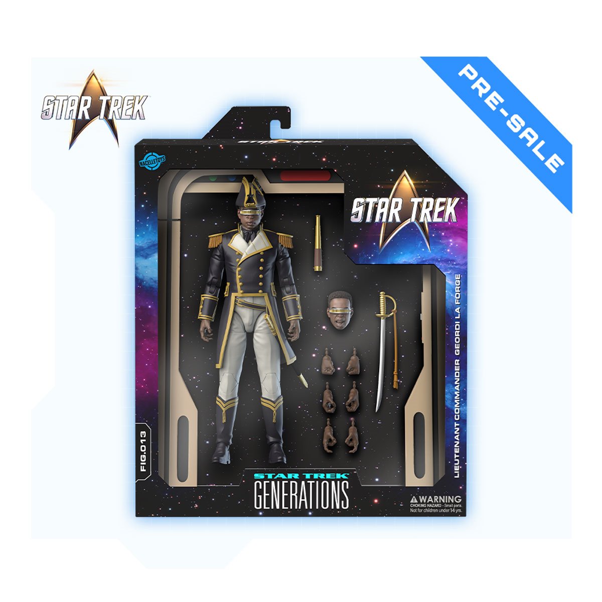 Image of Geordi La Forge 7" Star Trek Generations Sailor Nacelle Premium Action Figure Collectible