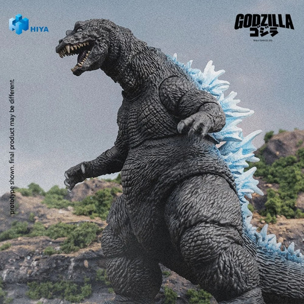 Heat Ray Godzilla 2001 Giant Monsters All-Out Attack Action Figure 7 Inch NIB by Exquisite with icy blue dorsal fins and textured skin
