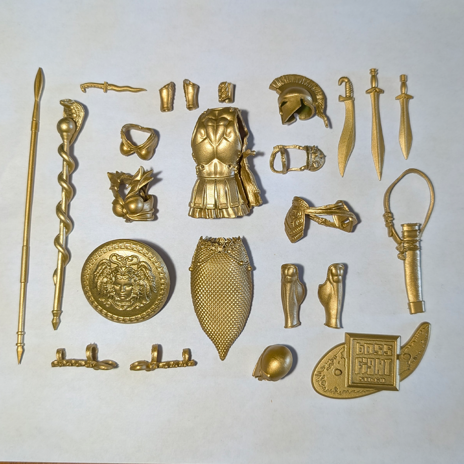 1:18 Scale Greek & Roman Mythology Glorious Gold Accessory Set A (Customizer Kit for 3.75" - 4" Figures) by Boss Fight Studio Llc new in box