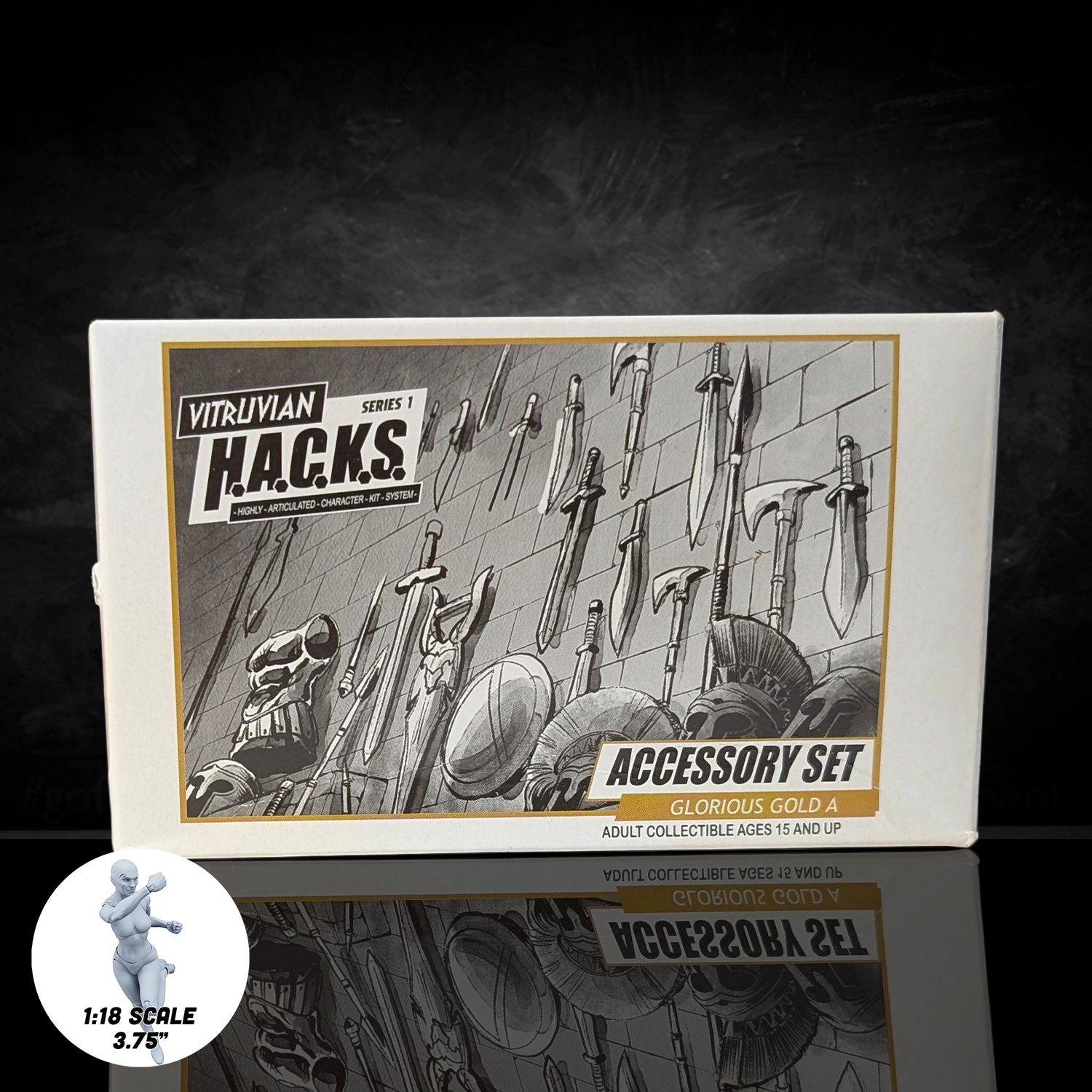 1:18 Scale Greek & Roman Mythology Glorious Gold Accessory Set A (Customizer Kit for 3.75" - 4" Figures) new in box by Boss Fight Studio Llc