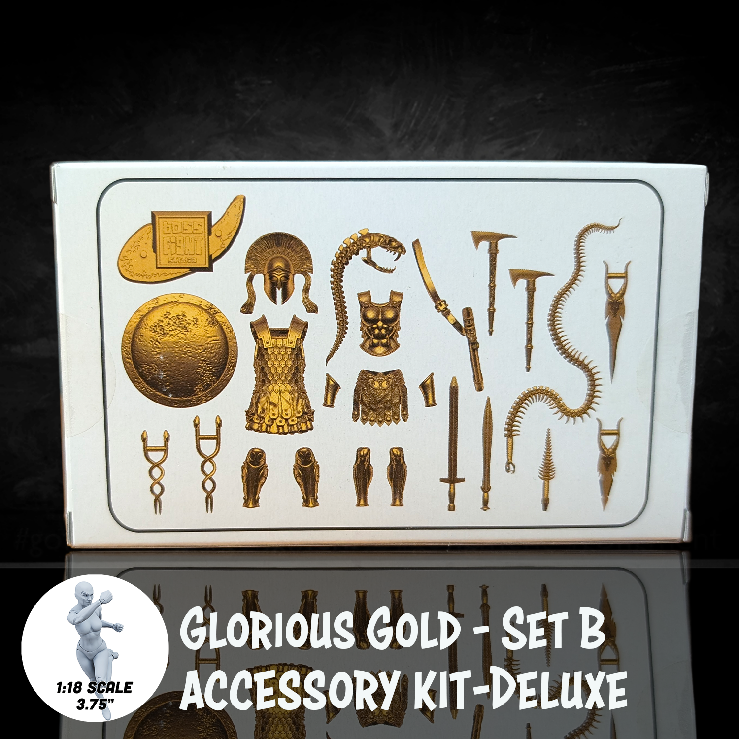 1:18 Scale Greek & Roman Mythology Glorious Gold Accessory Set B (Customizer Kit for 3.75" - 4" Figures) new in box by Boss Fight Studio Llc