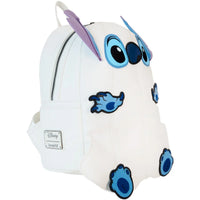 Stitch Disney Lilo & Stitch Ghost Cosplay Mini-Backpack Loungefly GLOW with glow-in-the-dark ghost design