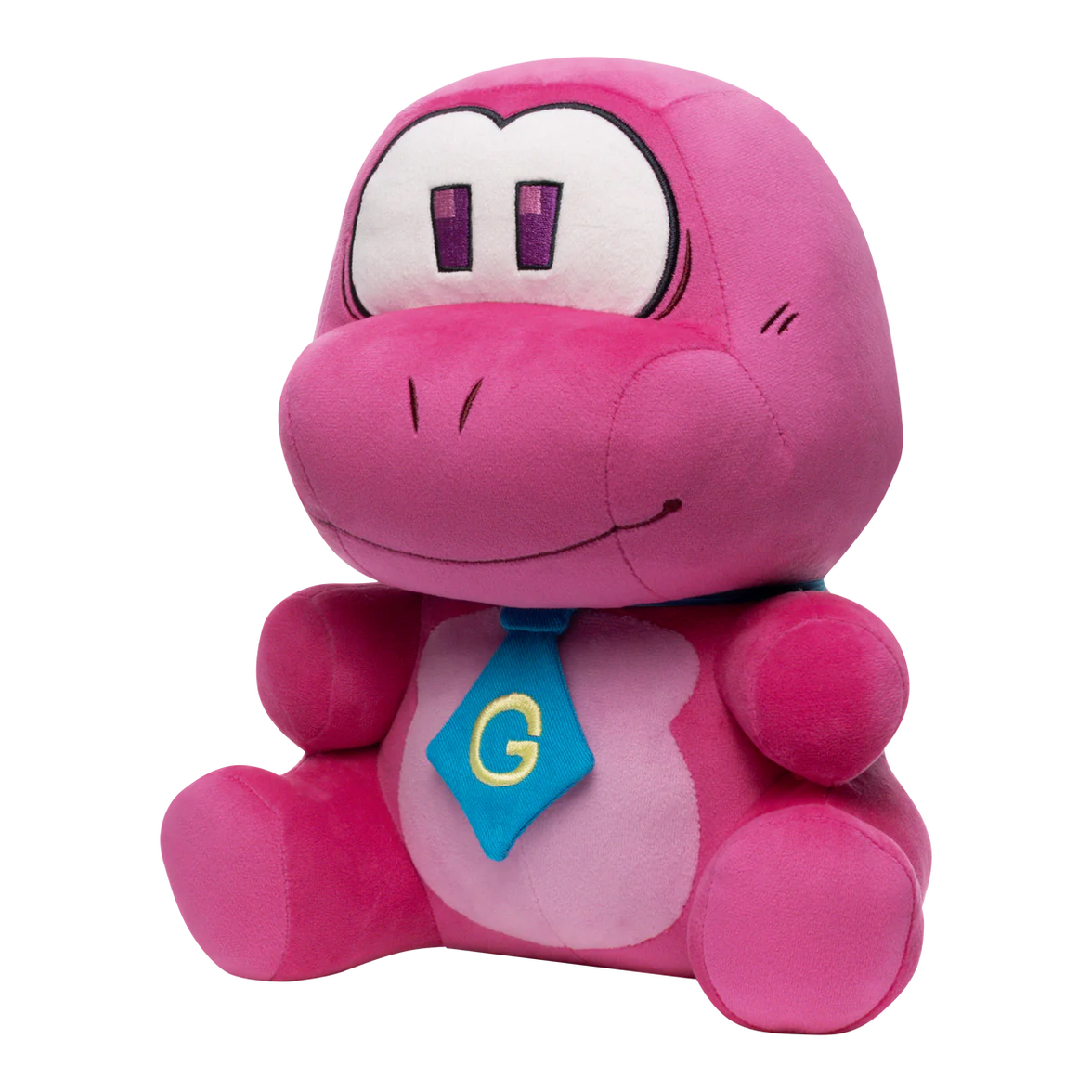 Gobbles Plush Gameoverse Official Collectible Figure by Glitch Productions new loose pink fabric toy with blue tie and yellow G emblem