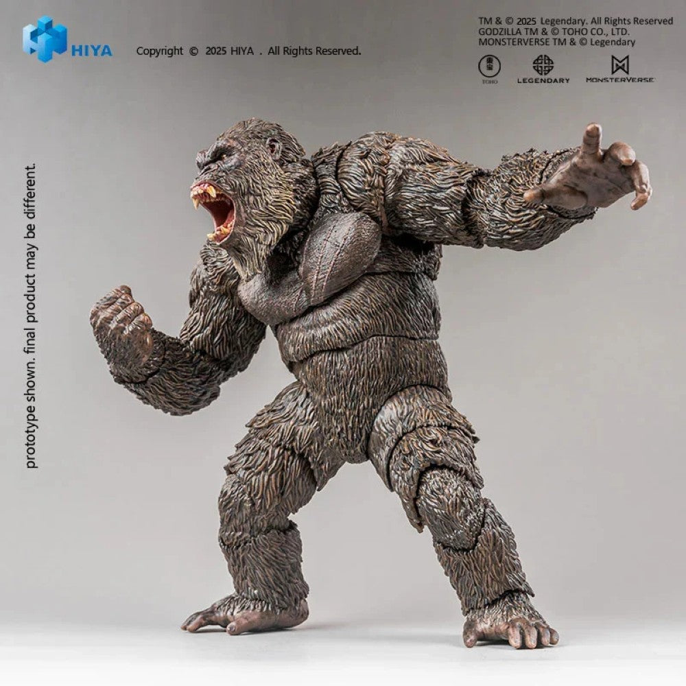 Kong 2.0 6.3" Hiya Toys Action Figure Exquisite Basic Godzilla vs Kong posed roaring with arms raised