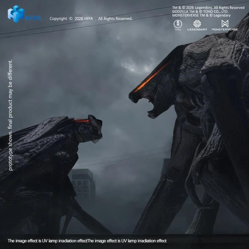 Godzilla 2014 Male & Female MUTO 6" Hiya Toys Action Figure Set featuring two MUTO creatures