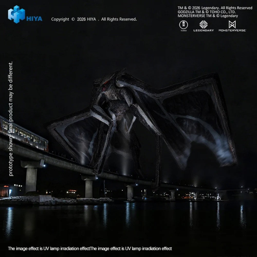 Godzilla 2014 Male & Female MUTO 6" Hiya Toys Action Figure Set in a dark city scene