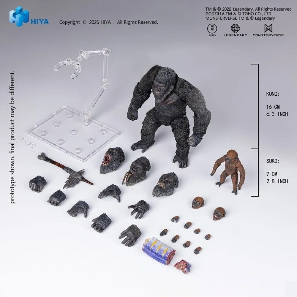 Kong & Suko 6.3" Hiya Toys Action Figure Exquisite Basic AE Exclusive Set with accessories and display stand