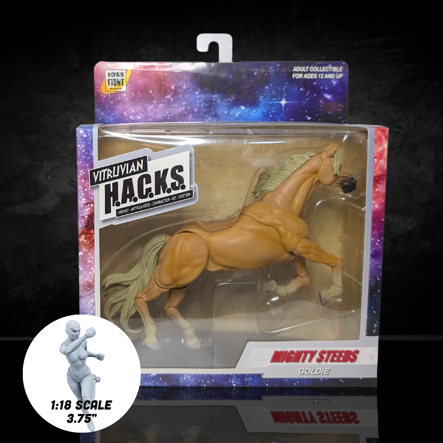 Mighty Steeds Goldie the Horse 1:18 Scale Vitruvian HACKS Compatible NIB by Boss Fight Studio Llc, new figure