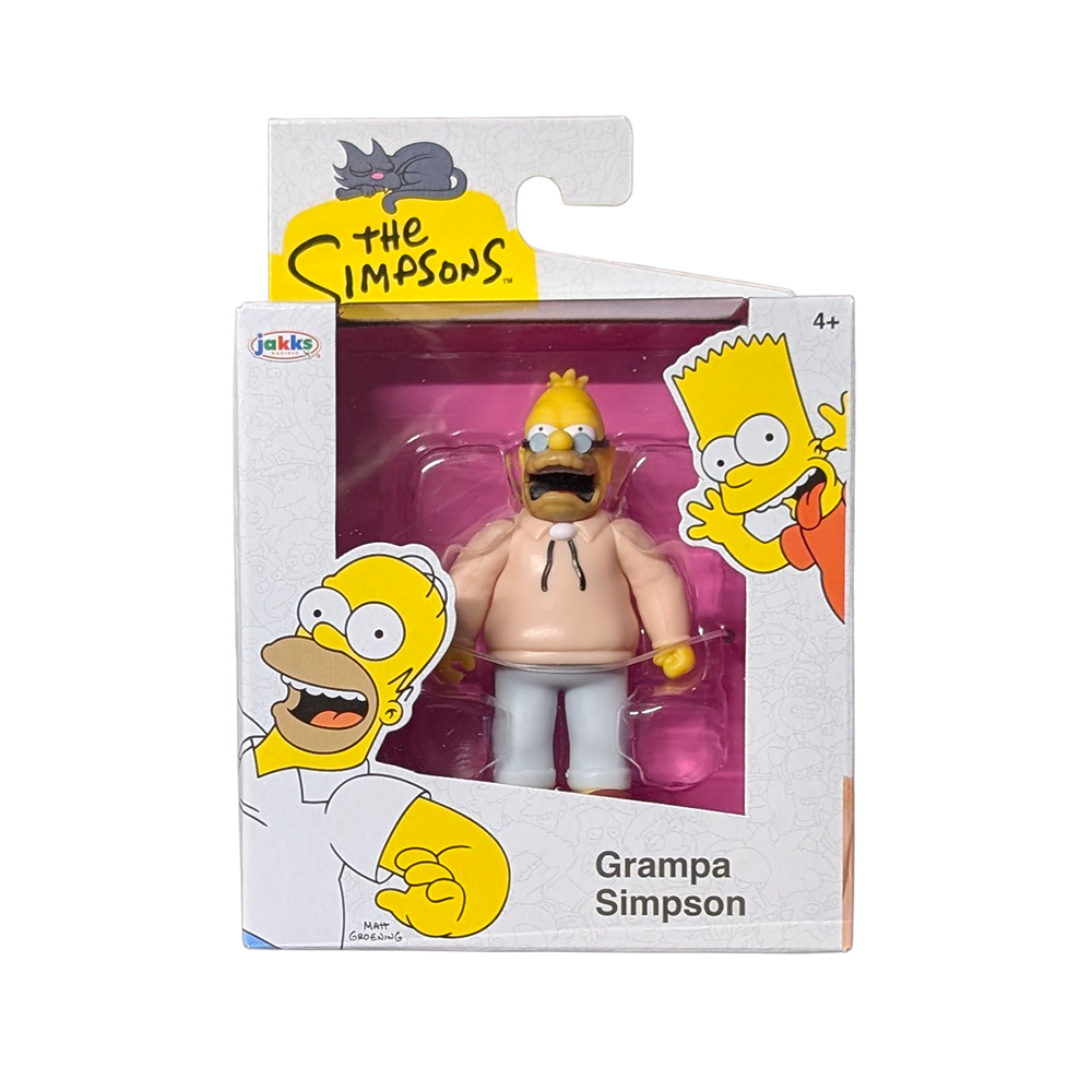 Grandpa (Grampa) Simpson The Simpsons Action Figure 2 1/2" Scale by Jakks Pacific in packaging