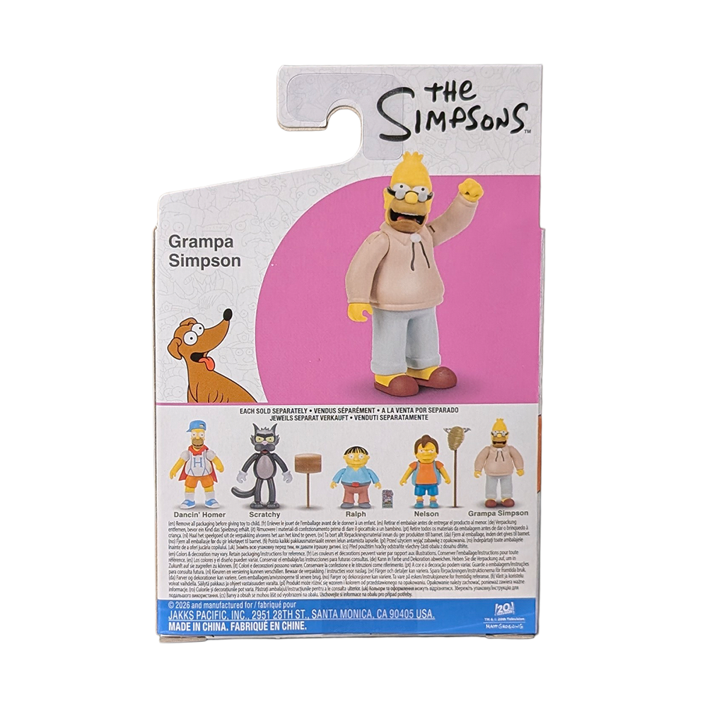 Grandpa (Grampa) Simpson The Simpsons Action Figure 2 1/2" Scale by Jakks Pacific