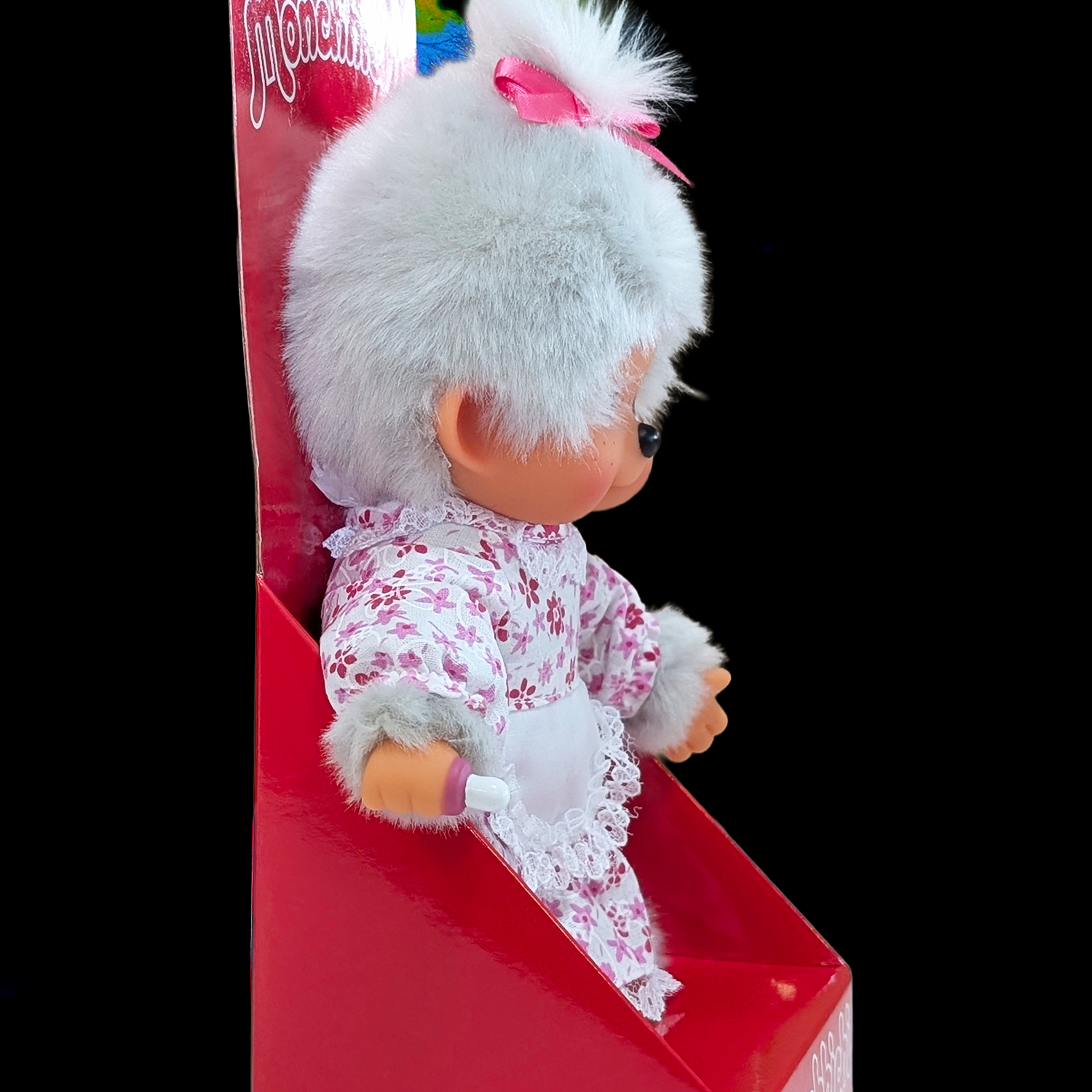 Official Sekiguchi 8-inch Monchhichi GrandMa plush doll for collectors, often searched as a Monchichi grandmother toy.