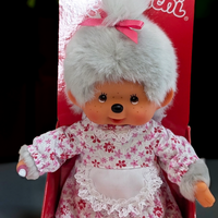 Official Sekiguchi 8-inch Monchhichi GrandMa plush doll for collectors, often searched as a Monchichi grandmother toy.