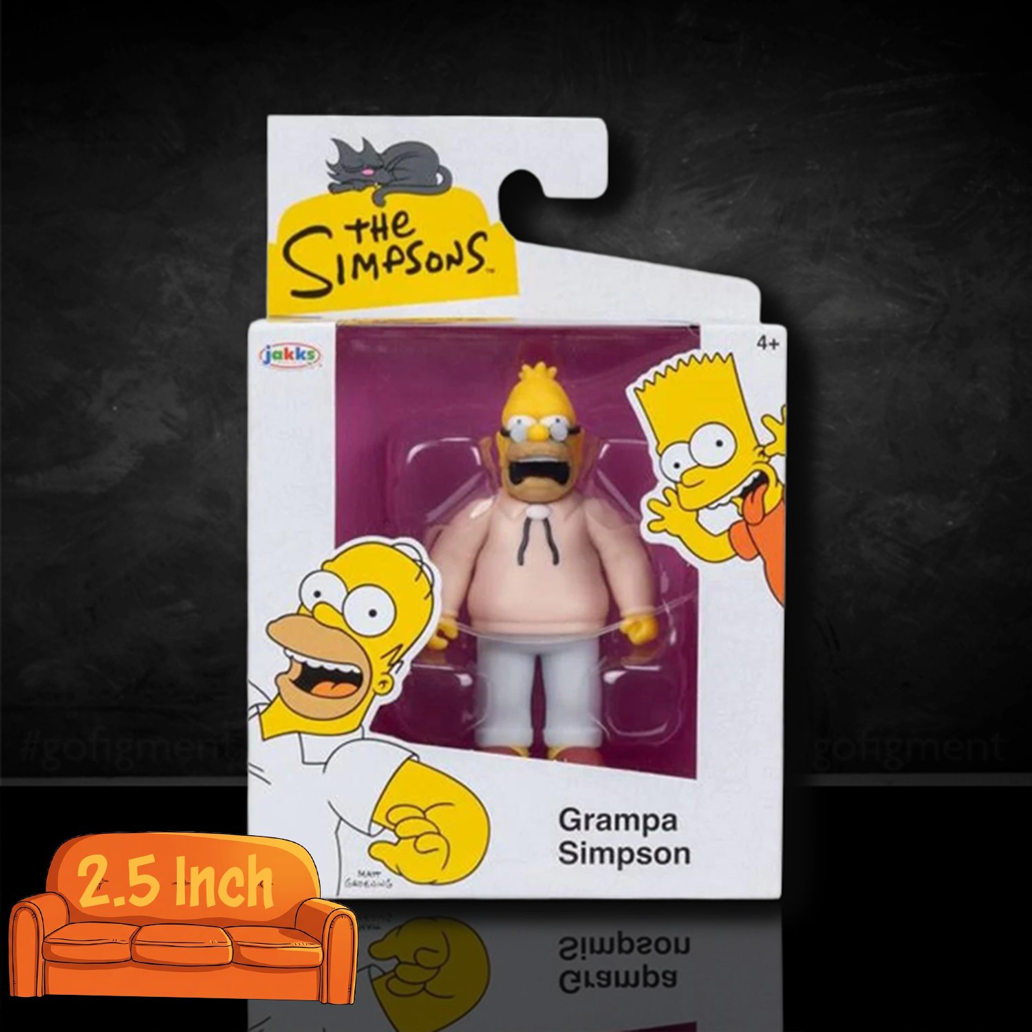Grandpa (Grampa) Simpson The Simpsons Action Figure 2 1/2" Scale by Jakks Pacific new in box collectible toy