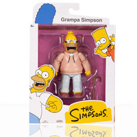 Grandpa Simpson Action Figure The Simpsons 5in Scale by Jakks Pacific in original packaging with iconic Simpsons artwork