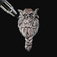 Gravelord Grey Army Painter Speedpaint Marker - One-Coat Miniature Paint SM1035P shading a detailed fantasy miniature face by Army Painter