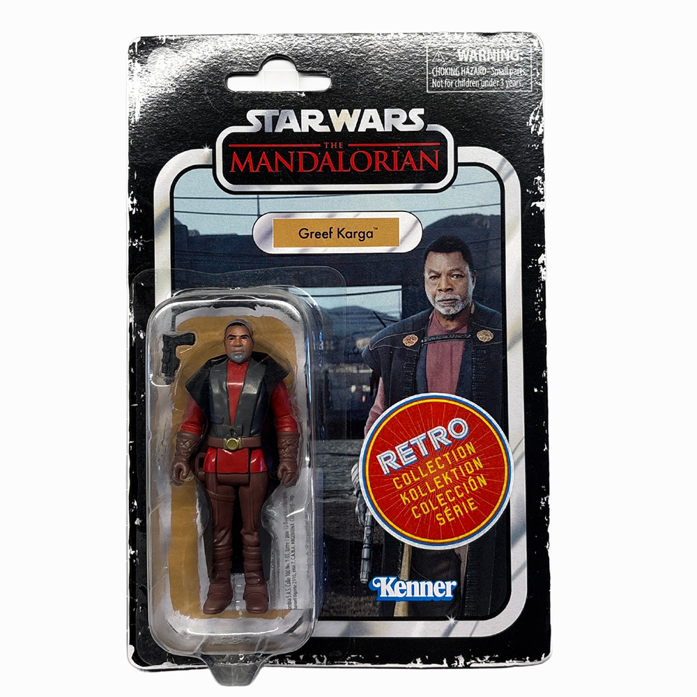 Greef Karga Star Wars Retro Collection Action Figure in case MANDO Kenner