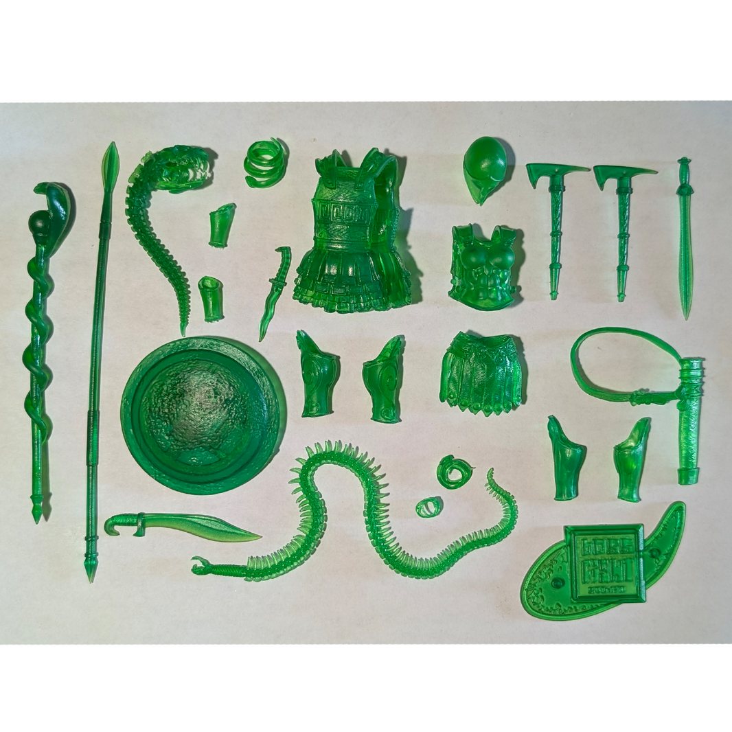1:18 Scale Greek & Roman Mythology Emerald Green Accessory Set A (Translucent Customizer Kit for 3.75" - 4" Figures) by Boss Fight Studio Llc new in box