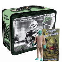 Creature Walks Among Us From The Black Lagoon Action Figure with Full Size Metal Themed Lunchbox by Boss Fight Studio Llc